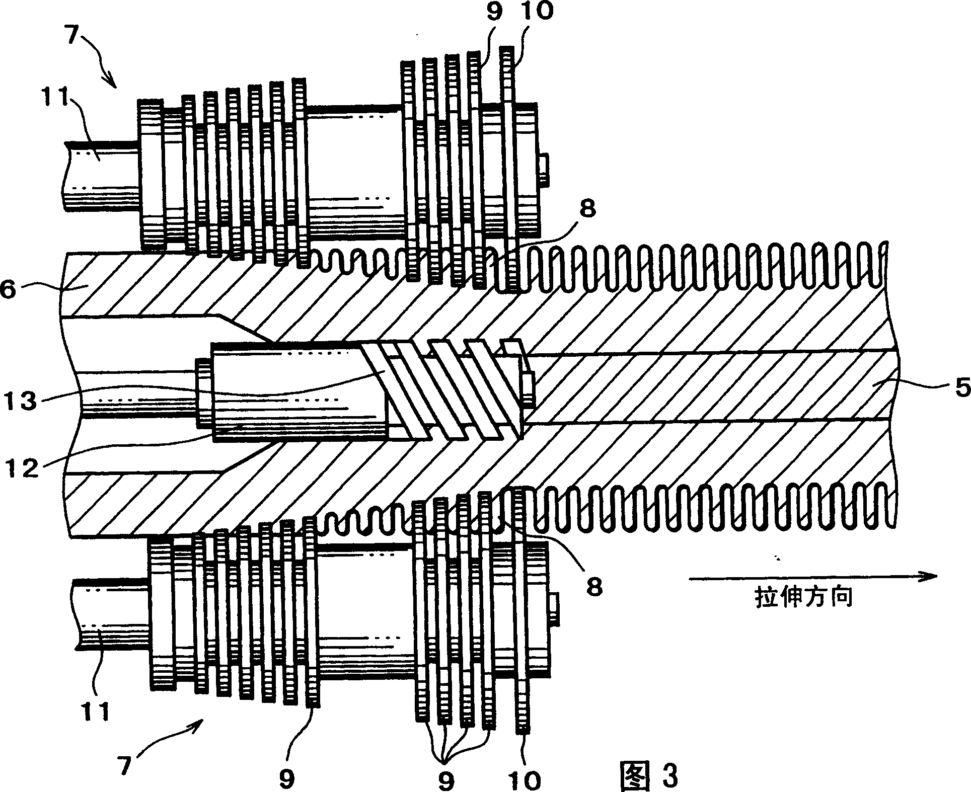 Heat transferring tube for downward flow fluid membrane distiller