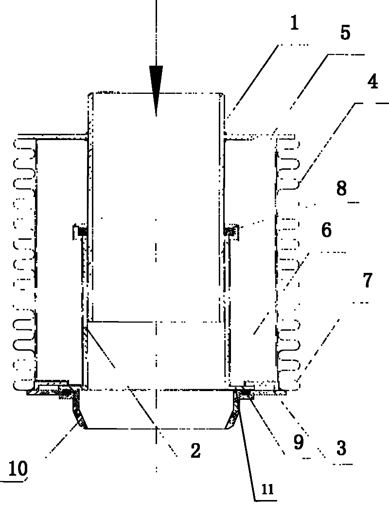 Stainless steel three-dimensional expansion joint used for sealing high temperature ash and slag