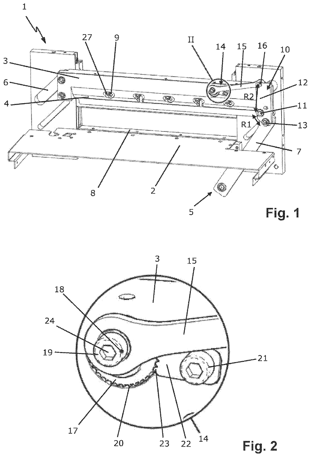 Cutting machine with blade depth adjustment