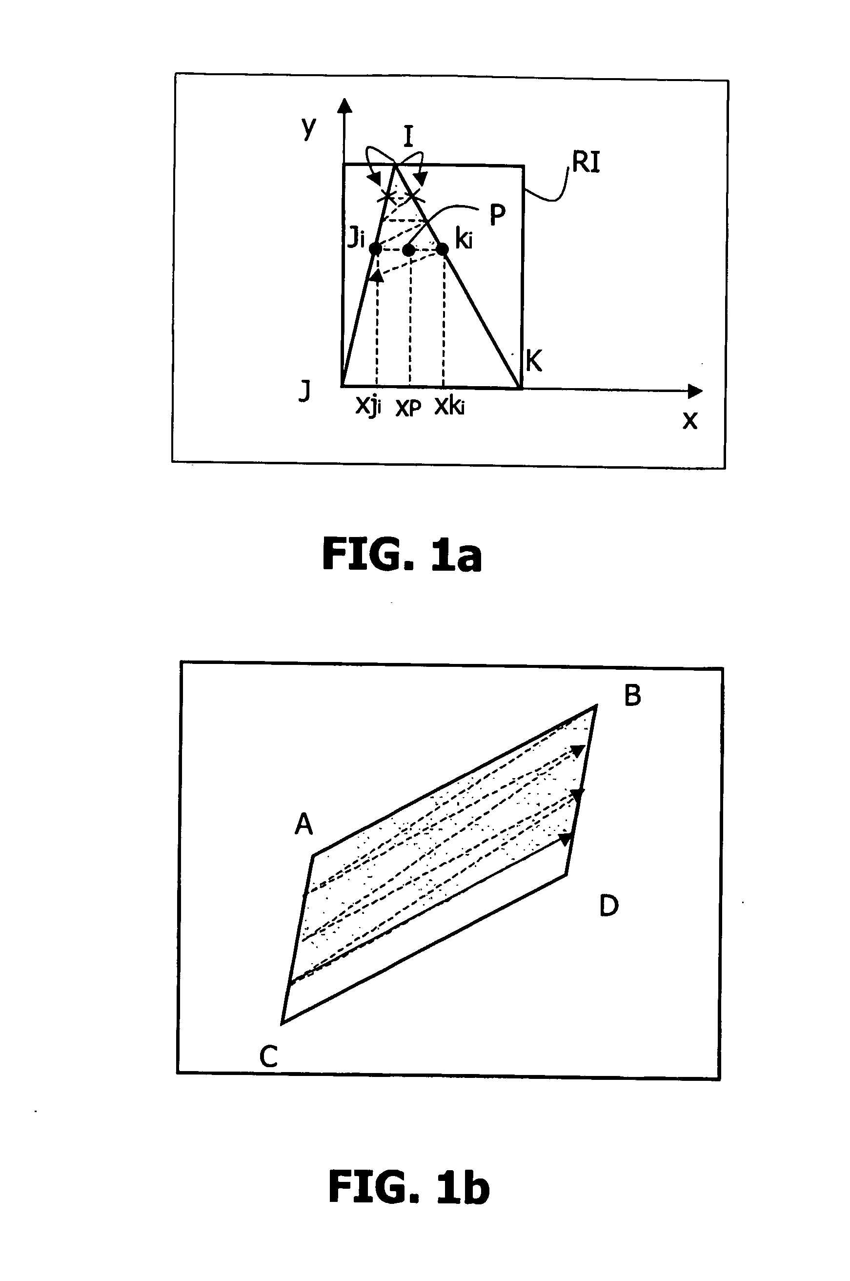 Method and system for filling in a parallelogram