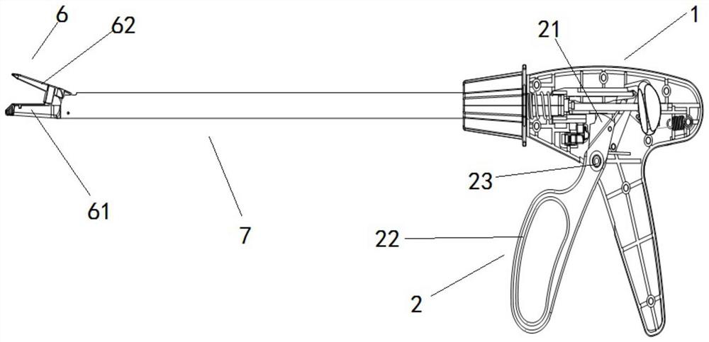 Stapler handle device having insurance mechanism and stapler