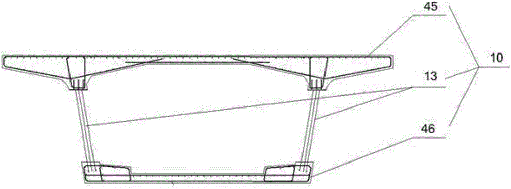 Stub matching prefabricated form system used for corrugated steel web composite structure girder bridge