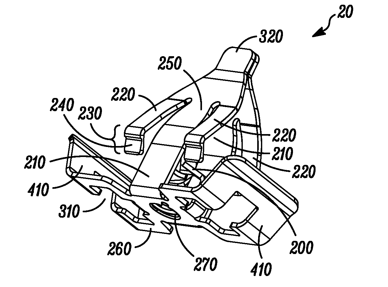 Multicontact Adaptive Fastener Clip