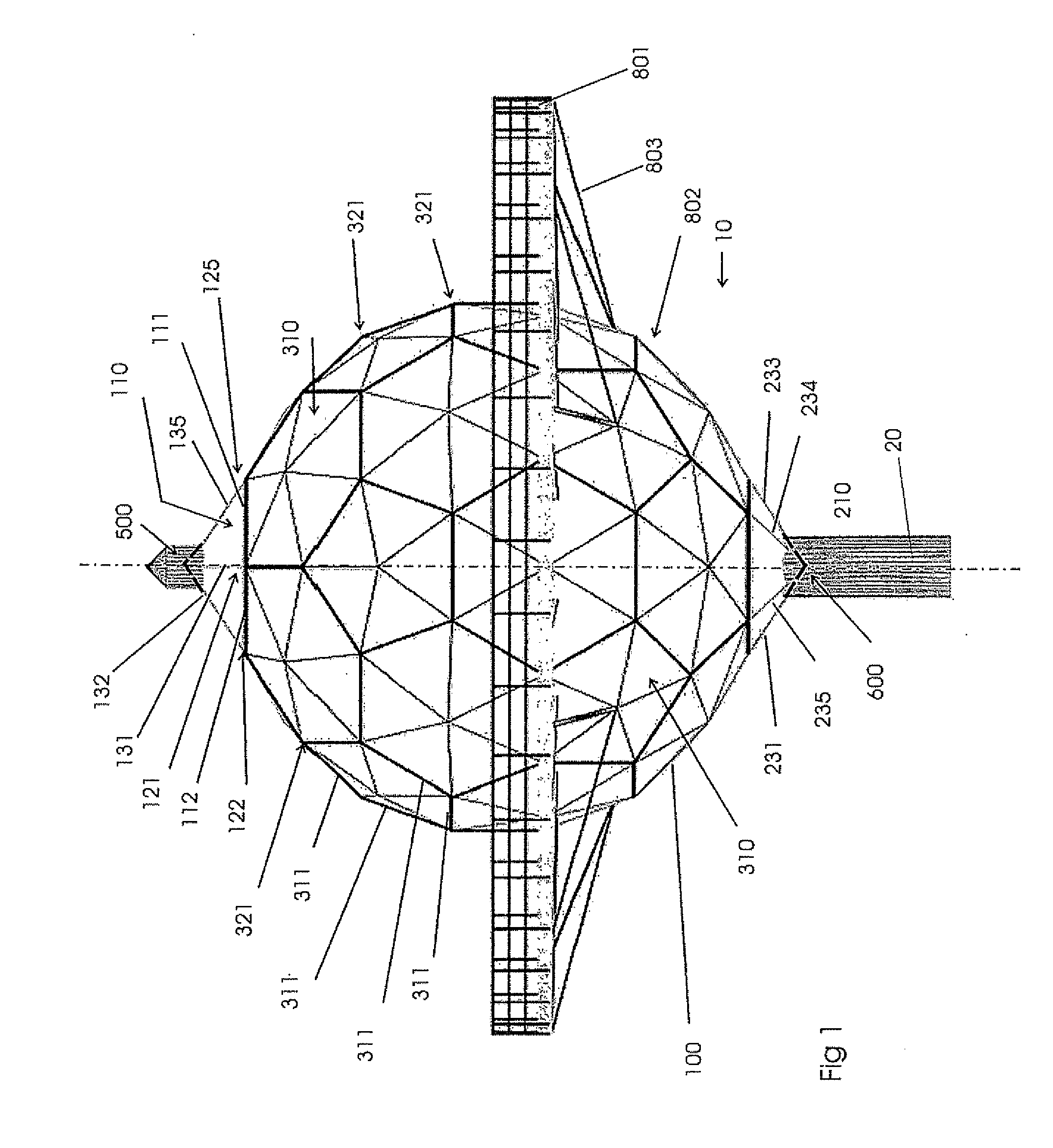 Column borne building construction