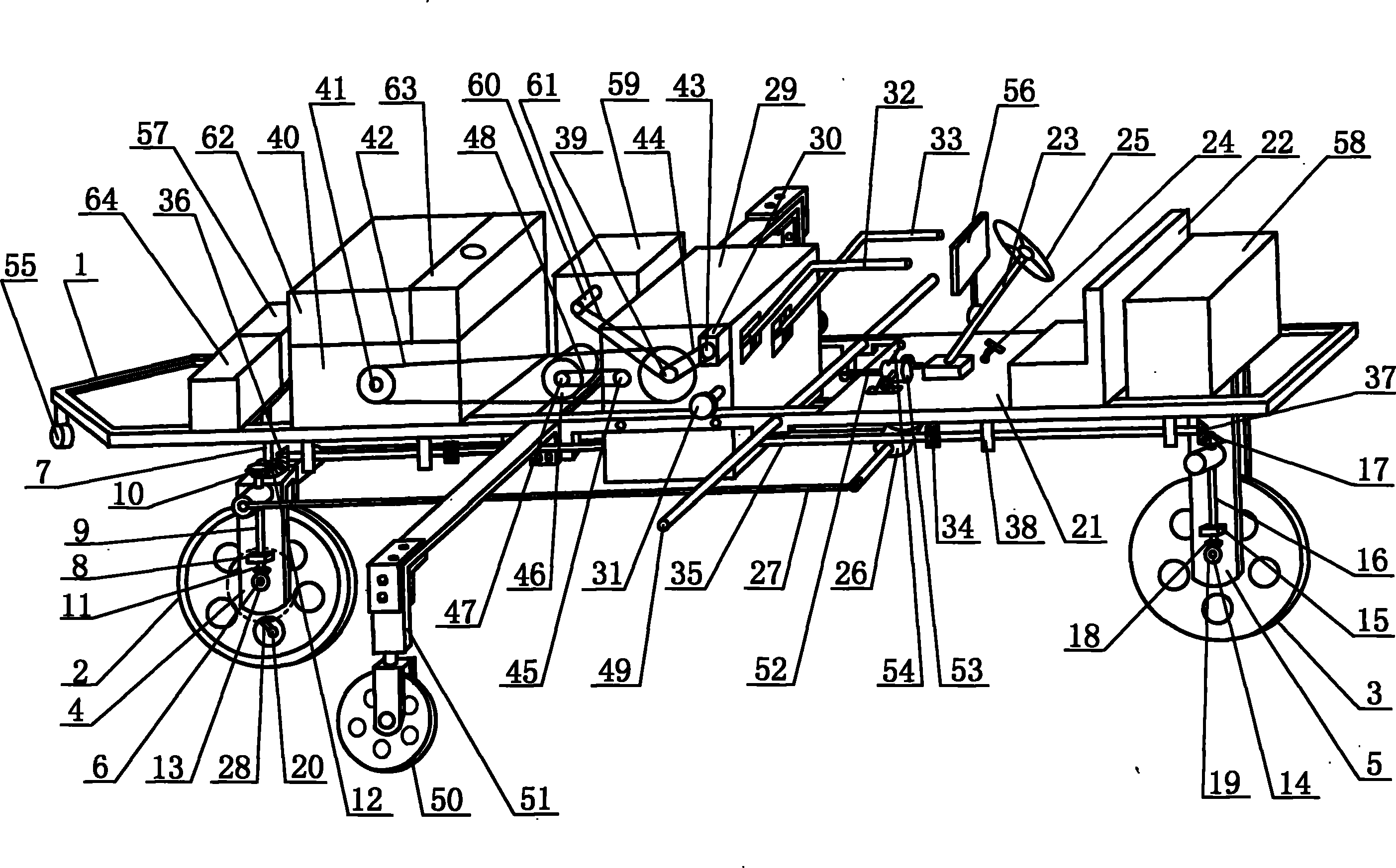 Multifunctional working rigmachine used on a dry field