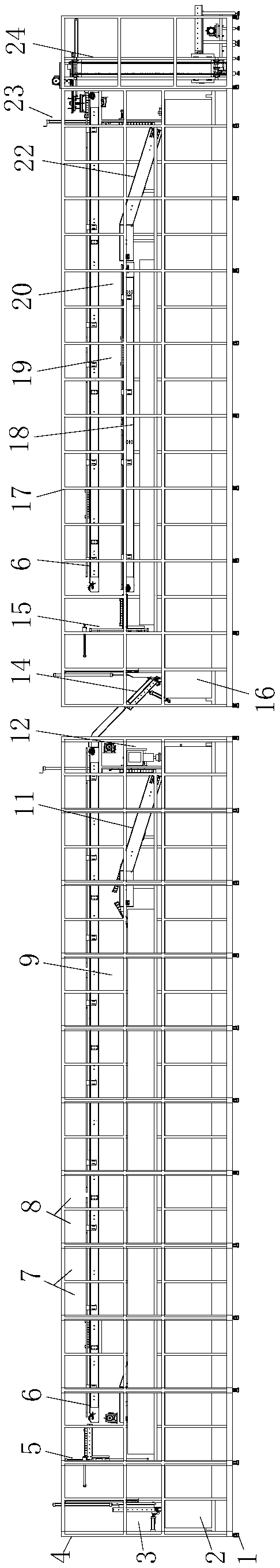 Cleaning and sterilizing device for feeding frame of Babei cocoon cage