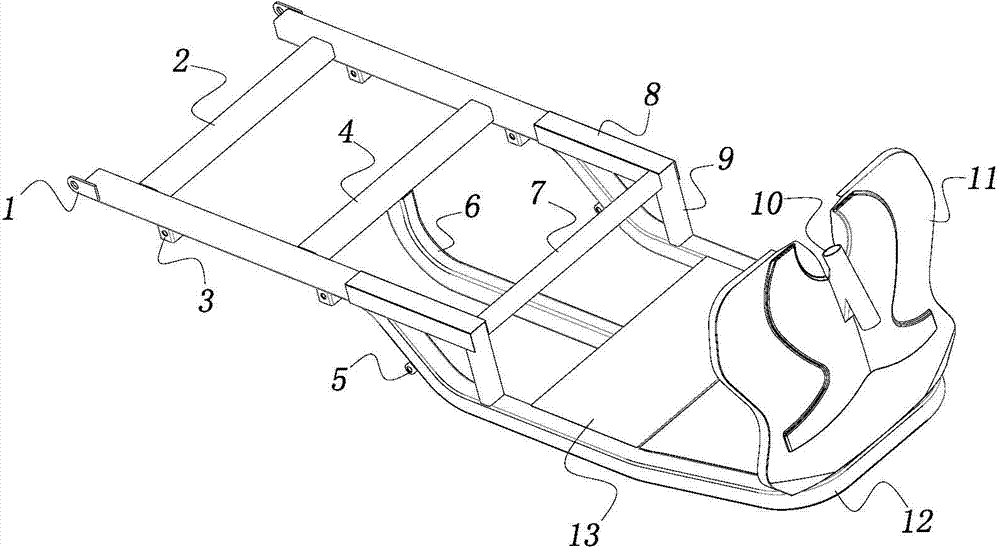 Novel electric tricycle frame