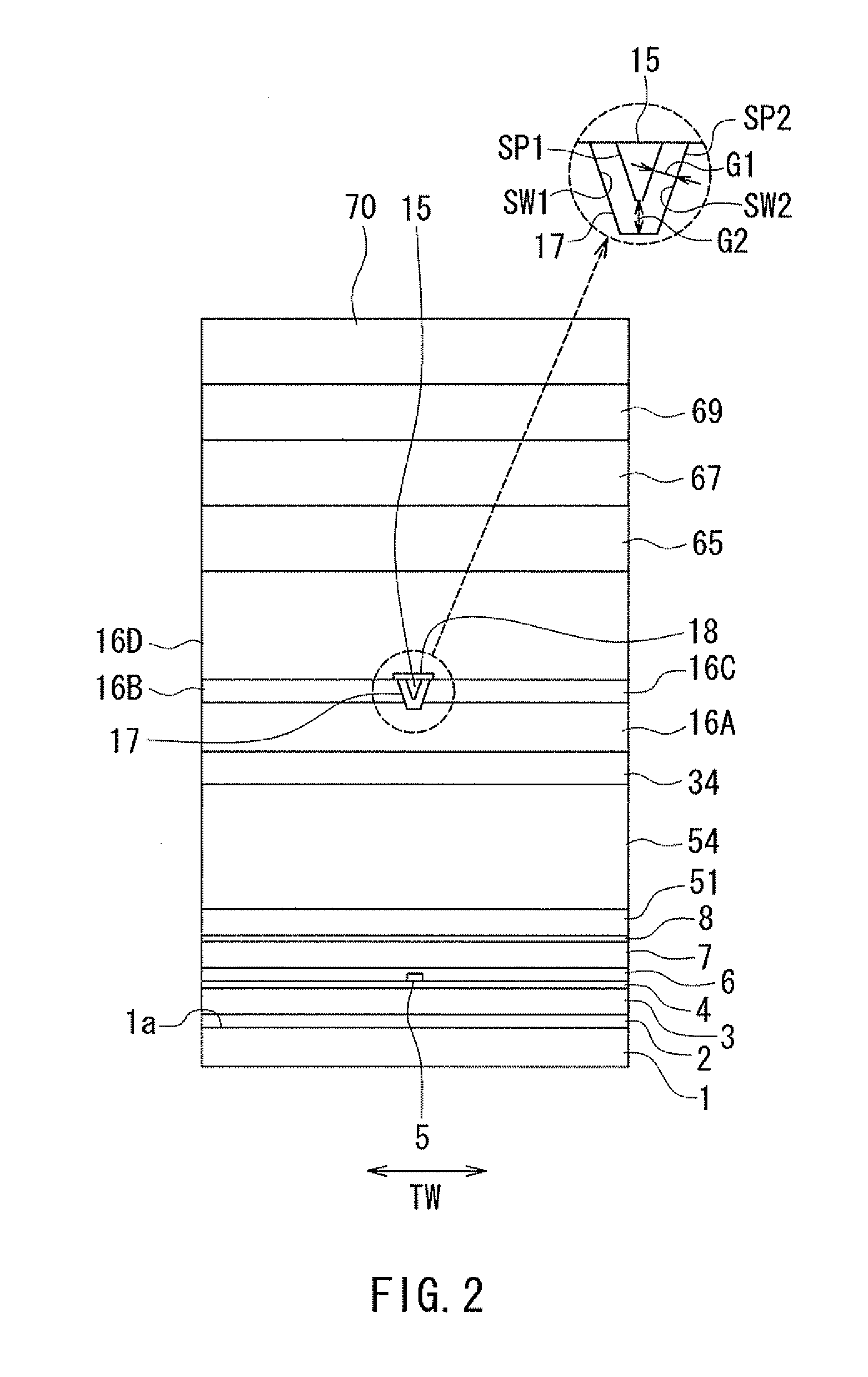 Magnetic head for perpendicular magnetic recording having a main pole and a shield