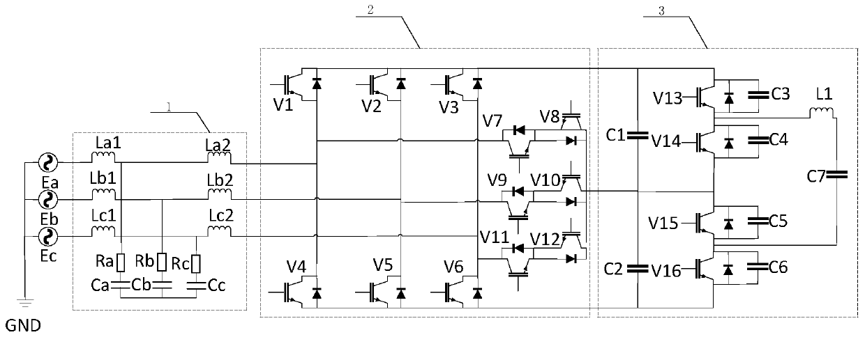 Circuit topology structure of large-power charging/discharging system and control method of structure