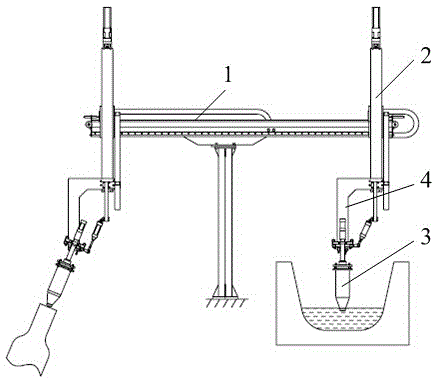 Vacuum molten metal taking equipment