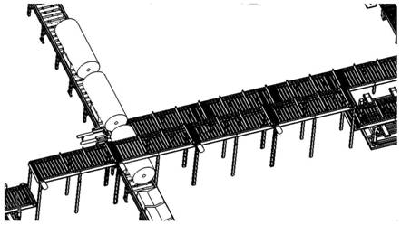 Automatic production line for packaging thin film roll materials