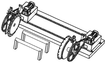 Automatic production line for packaging thin film roll materials