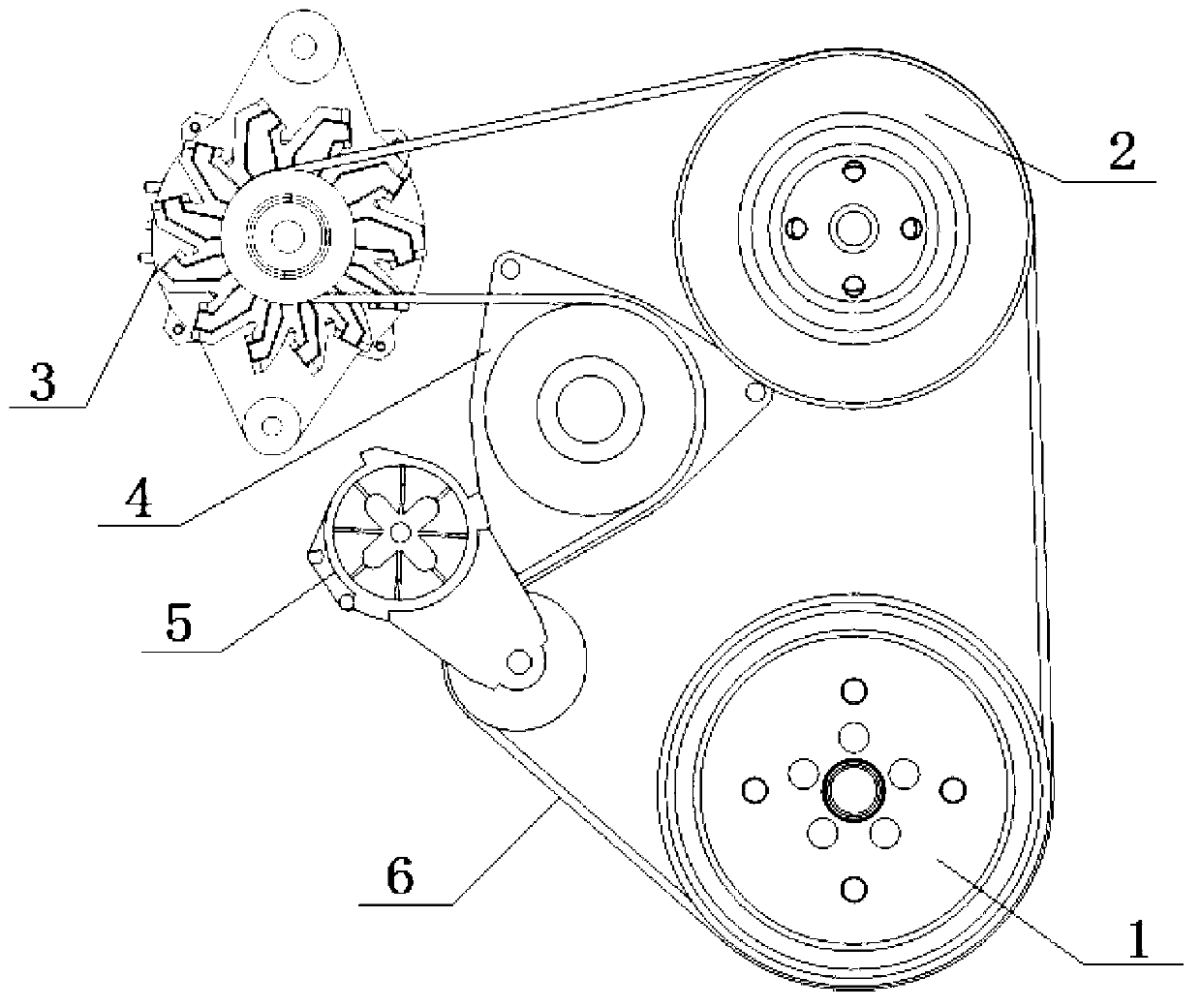 Method for testing jitter and slippage of belt of engine gear train and swinging angle of tension roller