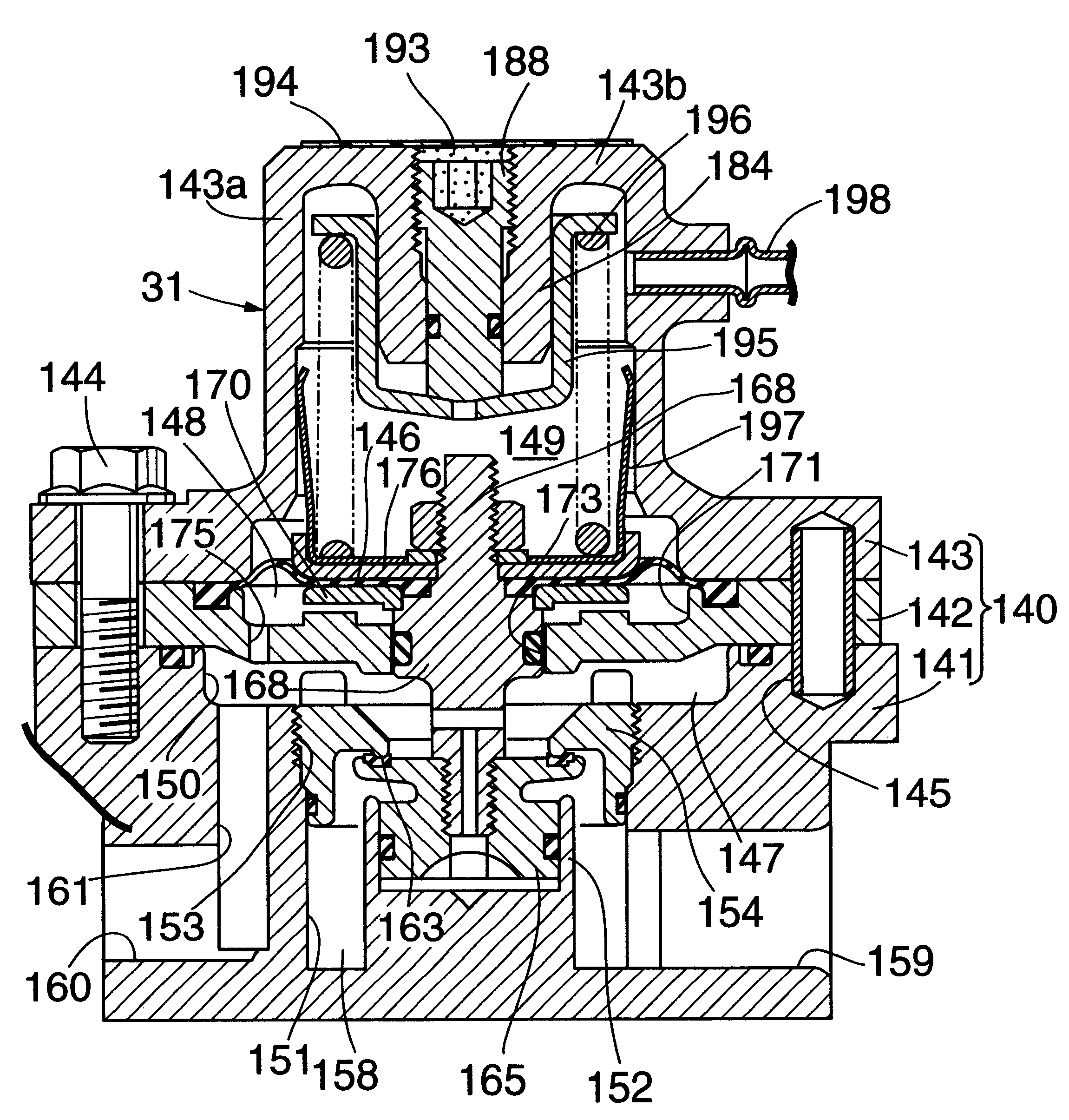 Gas pressure-reducing valve