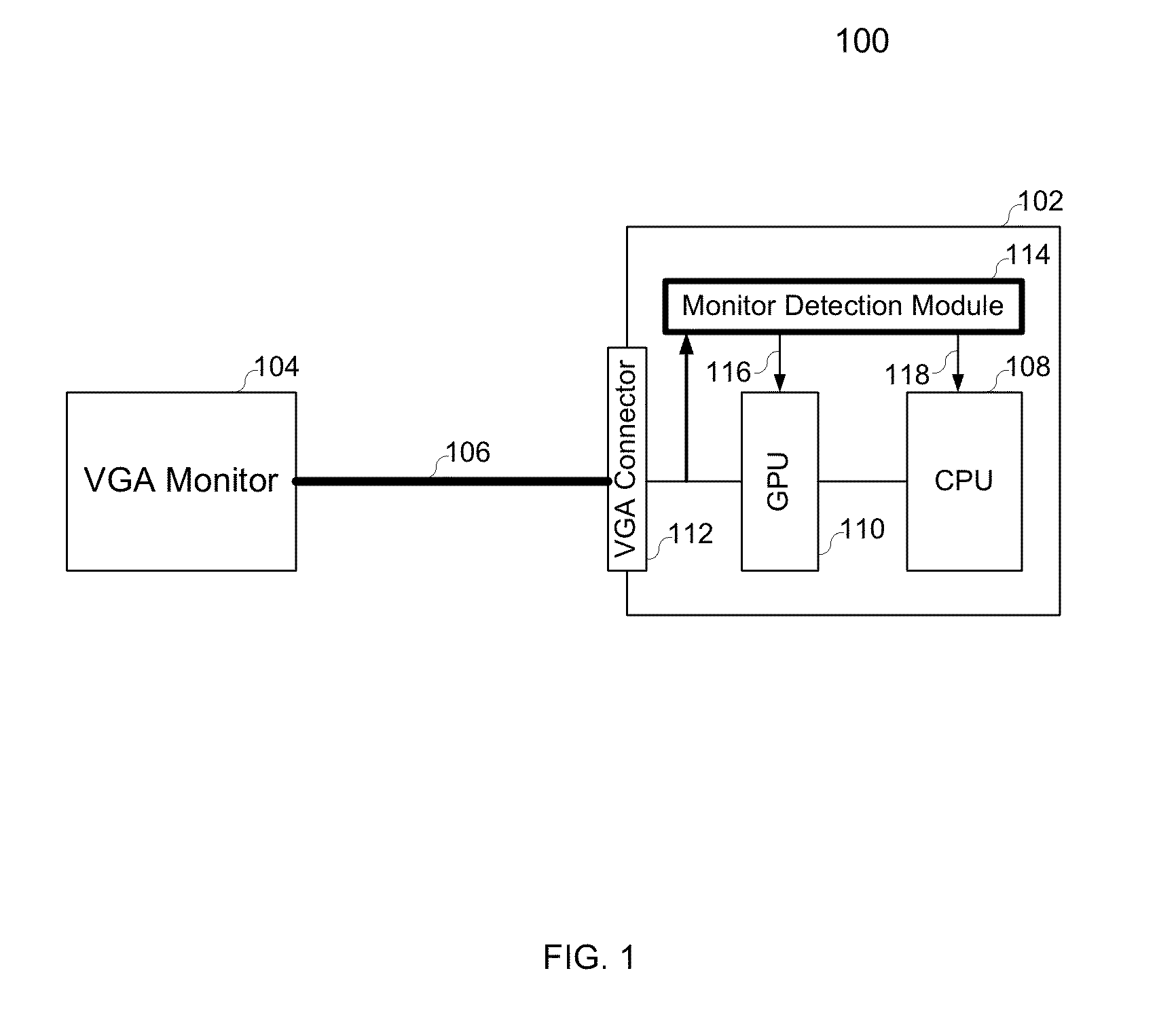 Automatic VGA monitor detection