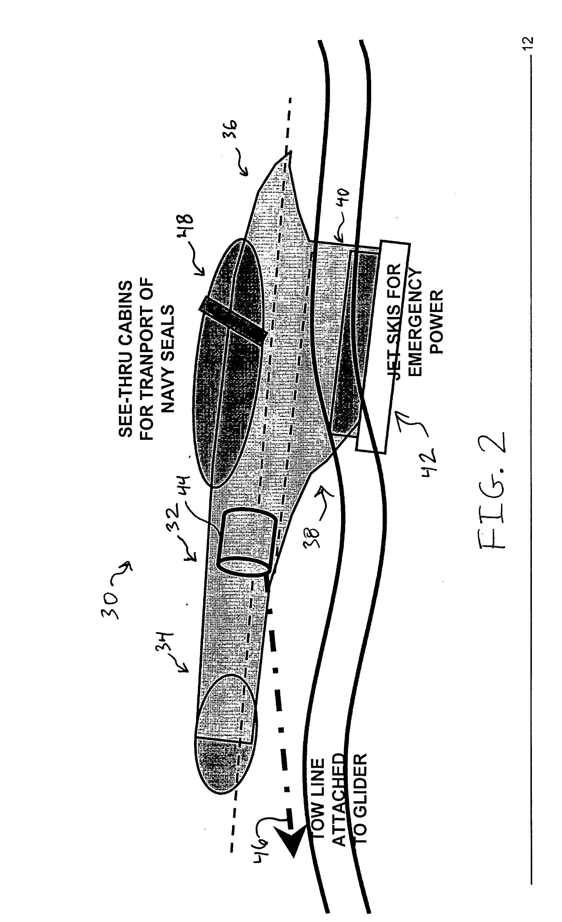 Gliding submersible transport system