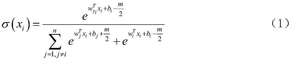 Image similarity calculation method based on improved soft-max loss function