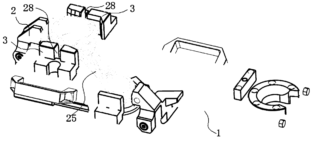 Large end positioning and clamping device for connecting rod expansion breakage