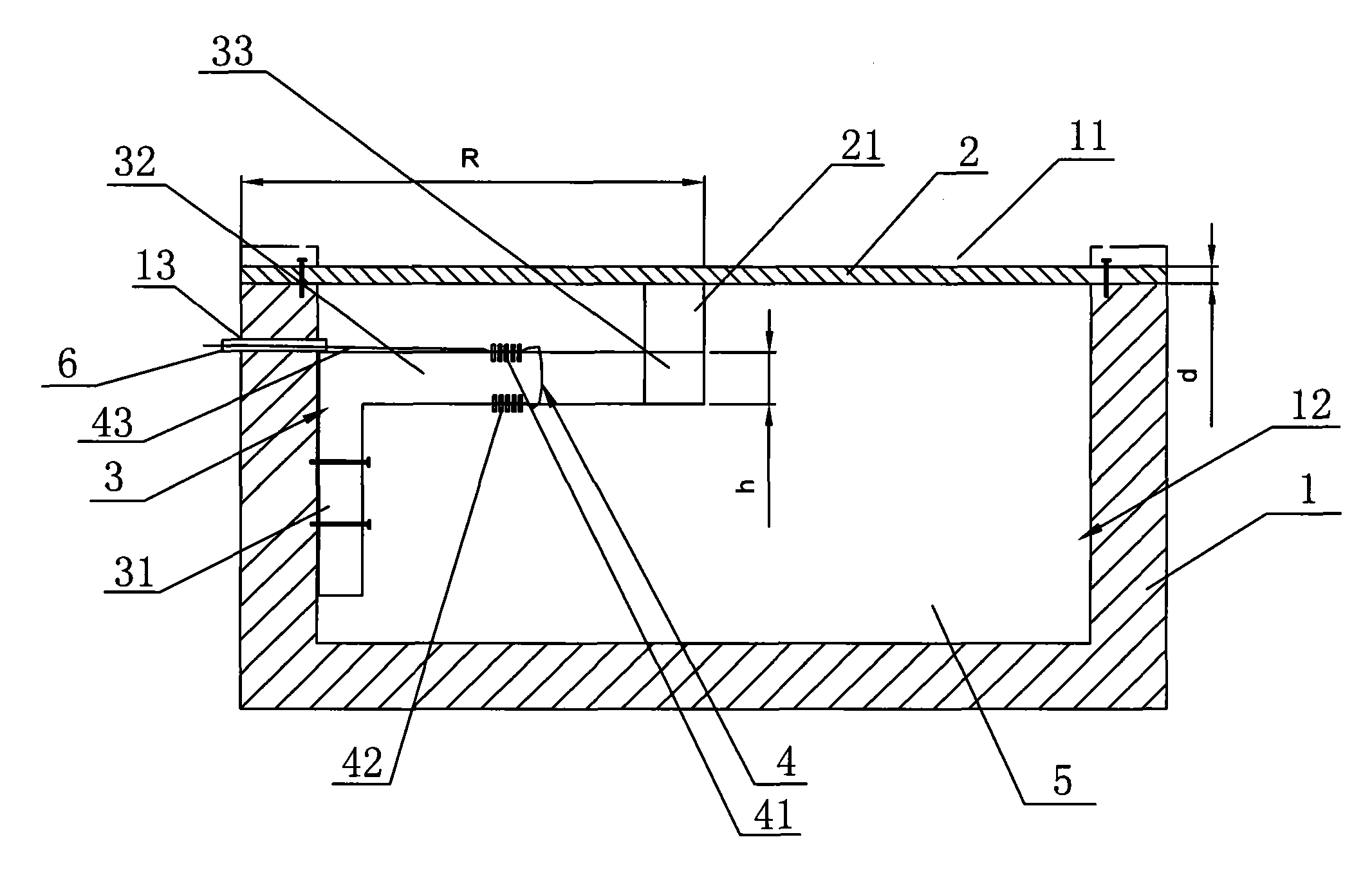 Optical fiber Bragg grating pressure sensor and corresponding measurement method thereof