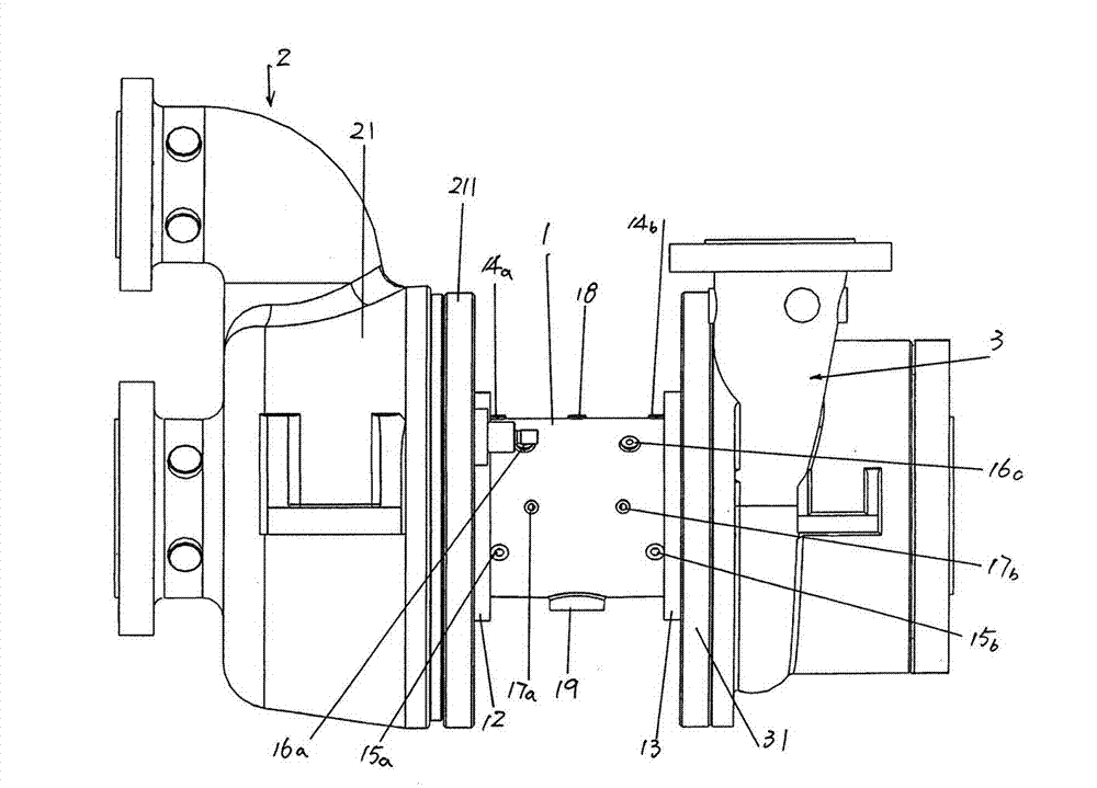 H-shaped cylinder structure for external work output connection of turbo expander