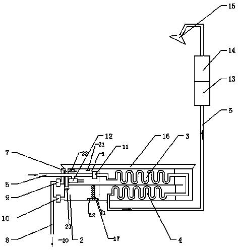 Water heater heat exchange system with water pressure and water flooding detection function