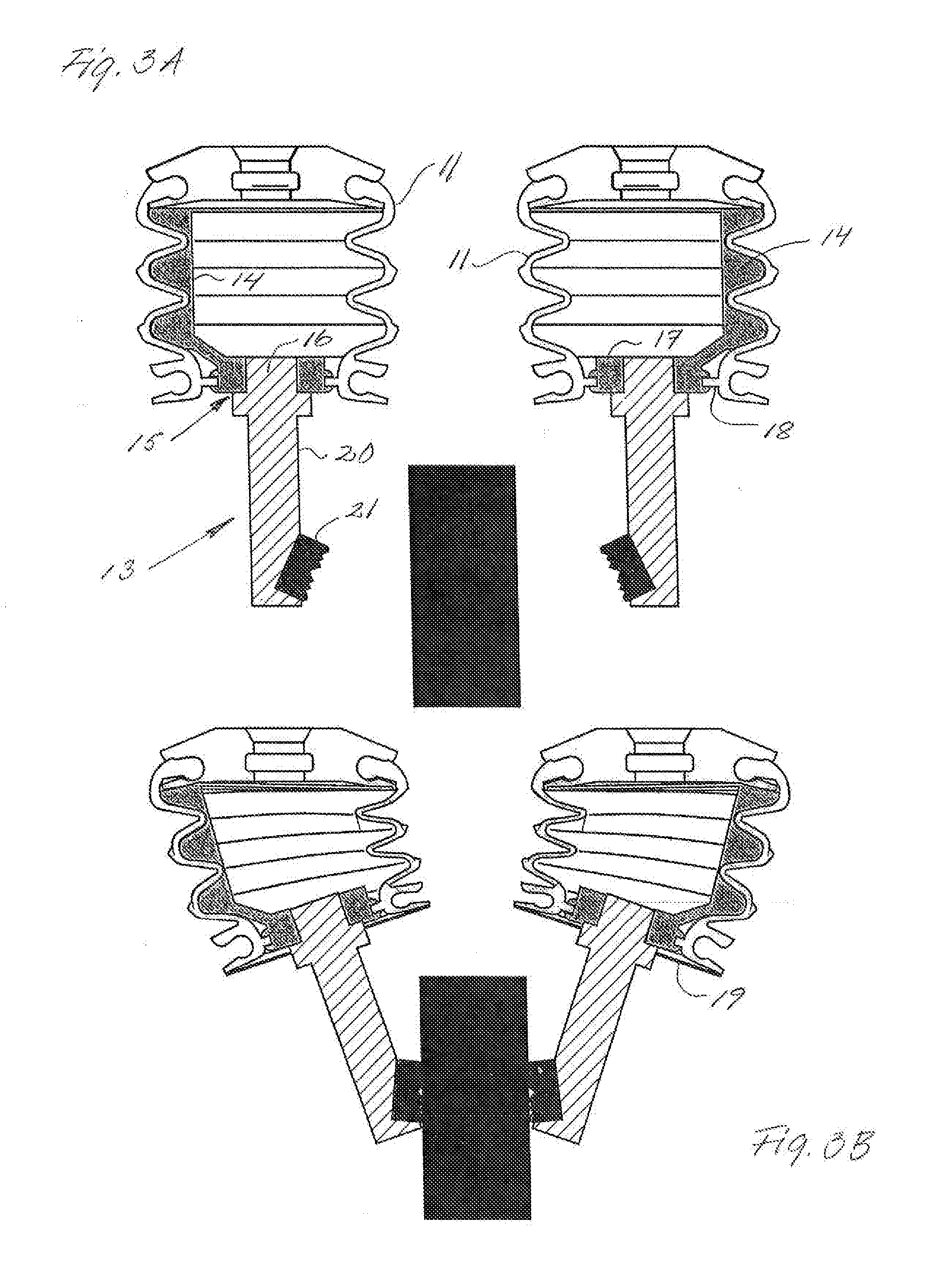 Insert for bellows with non-linear compression / expansion in a vacuum powered tool