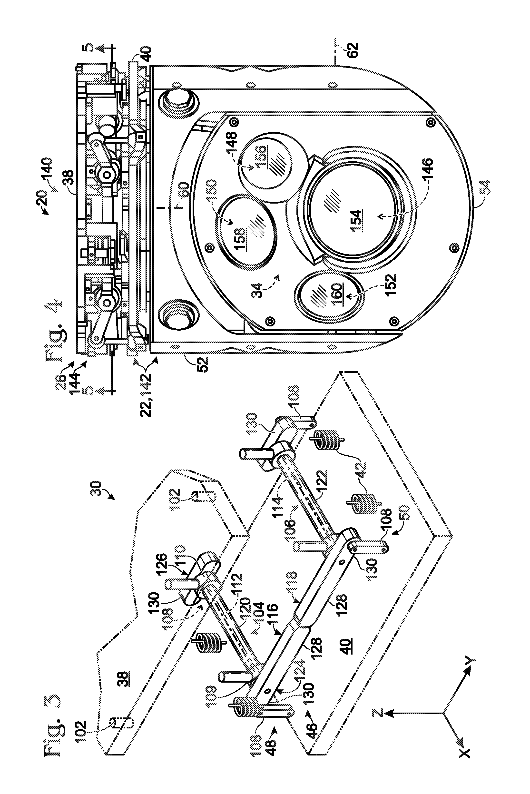 Gimbal system with linear mount