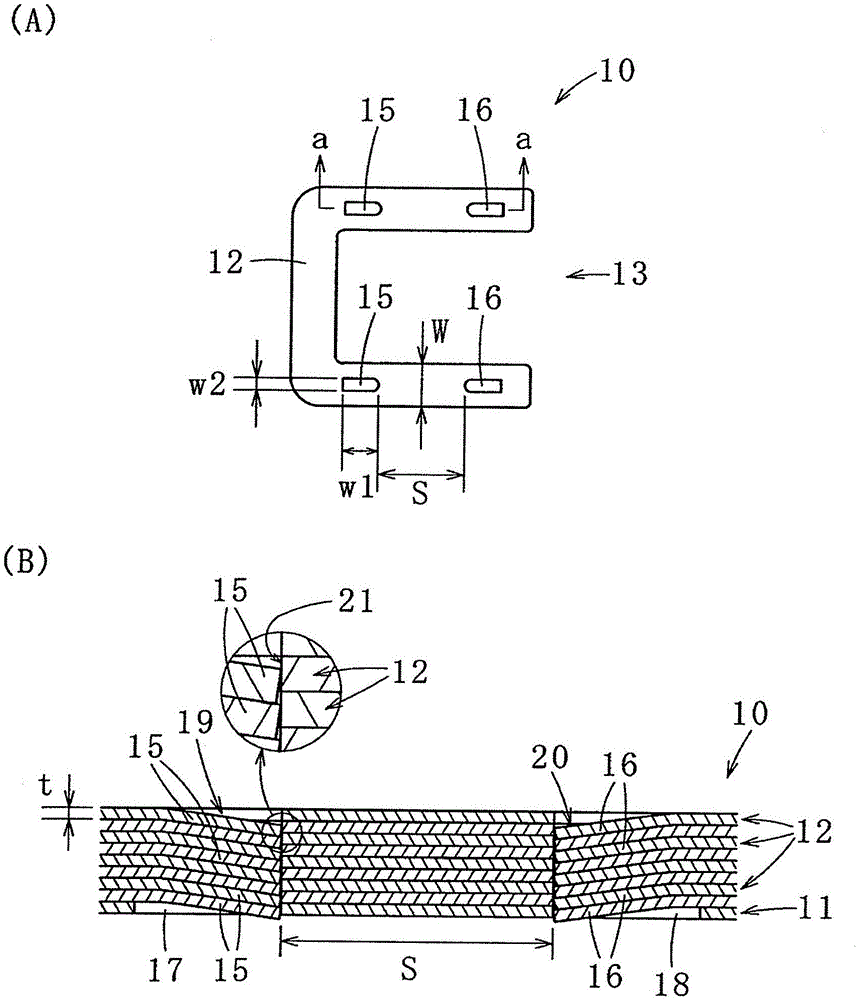 Laminated iron core, method for manufacturing laminated iron core, and punch for caulking formation used in the method