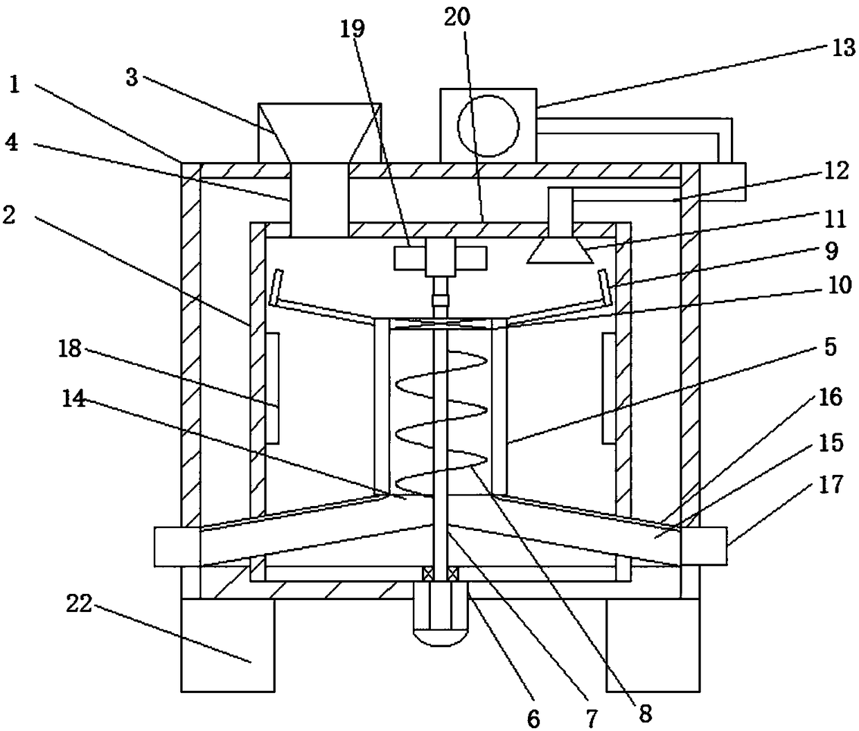 Efficient drying device for root type traditional Chinese medicinal materials