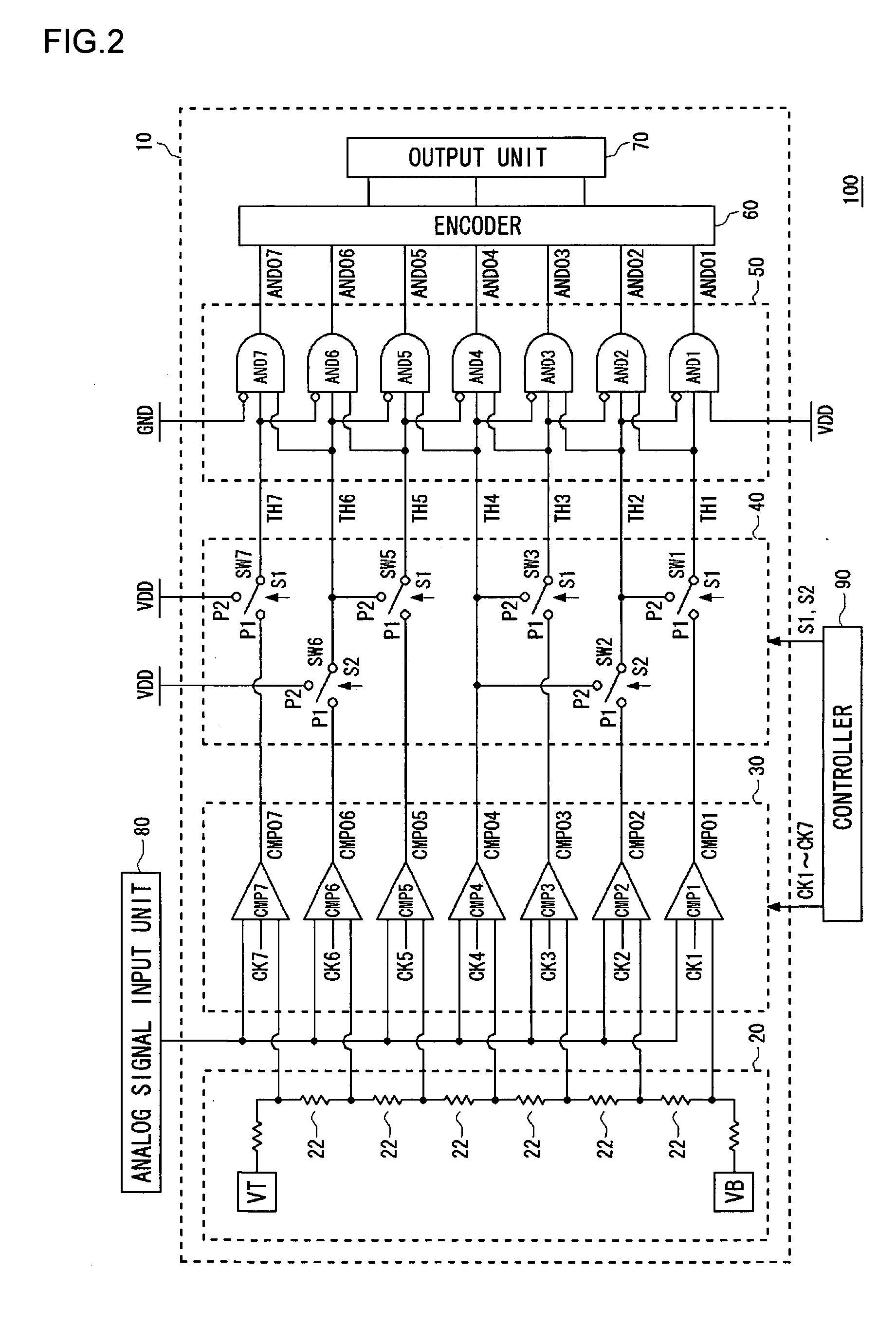 Analog-to digital converter and analog-to digital conversion apparatus