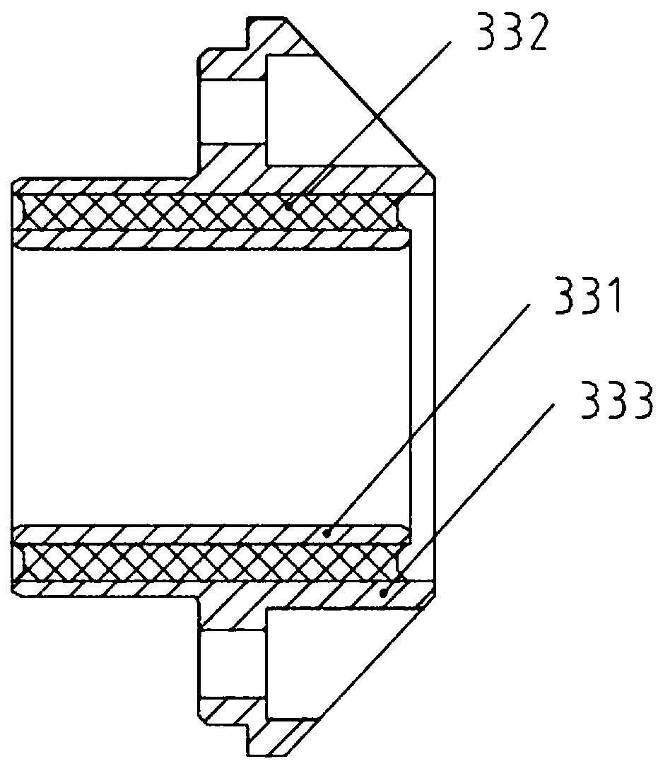 Eccentric primary suspension and rotating arm locating structure of suspension type monorail vehicle bogie