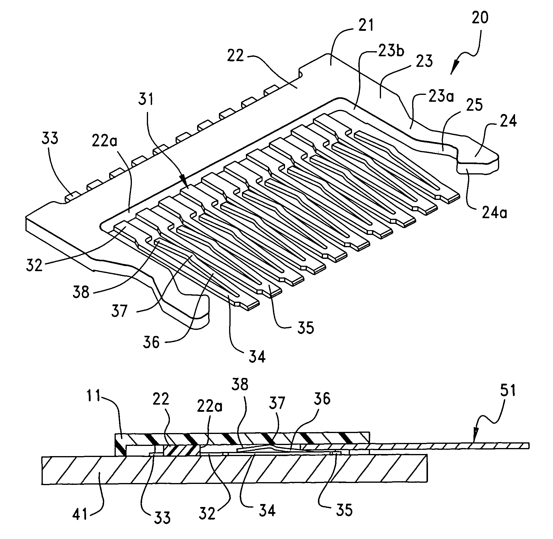 Connector for connecting cable and terminal of same