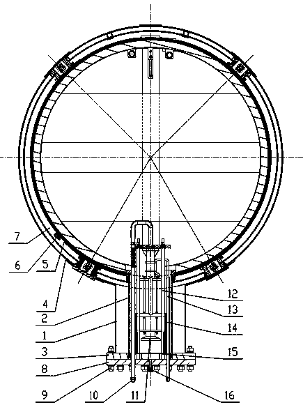 Built-in pump structure of liquefied natural gas mobile filling vehicle