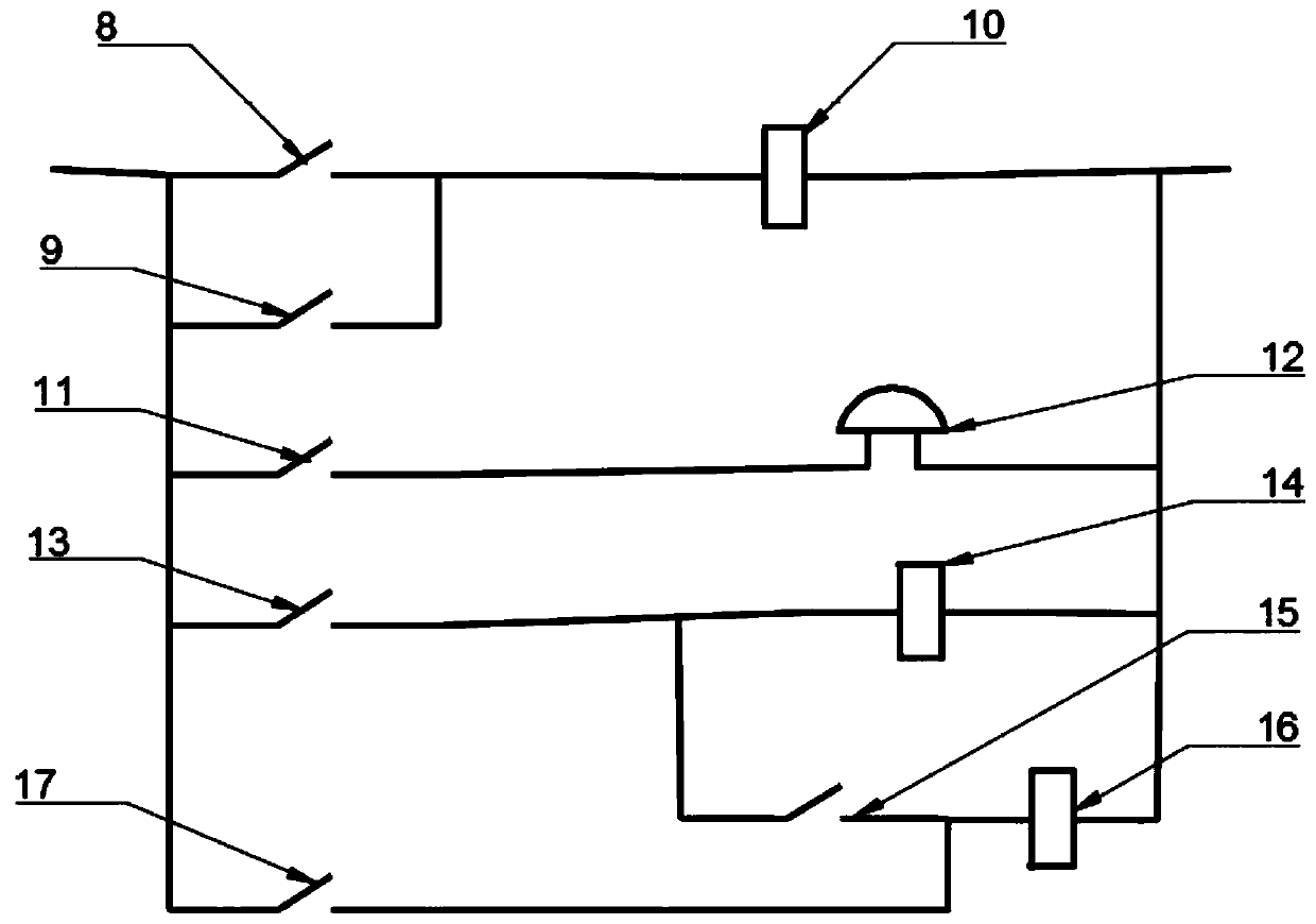 Control circuit for safety protection of filter press