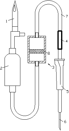 Anti-blood return medical infusion set