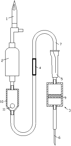 Anti-blood return medical infusion set