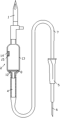 Anti-blood return medical infusion set