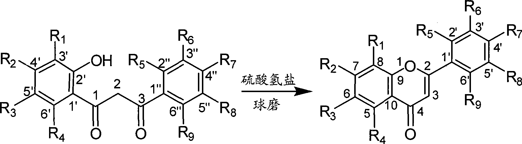 Mechanochemical preparation of flavonoid