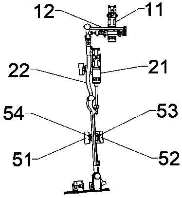 Distributed type hydraulic power source lower extremity exoskeleton robot