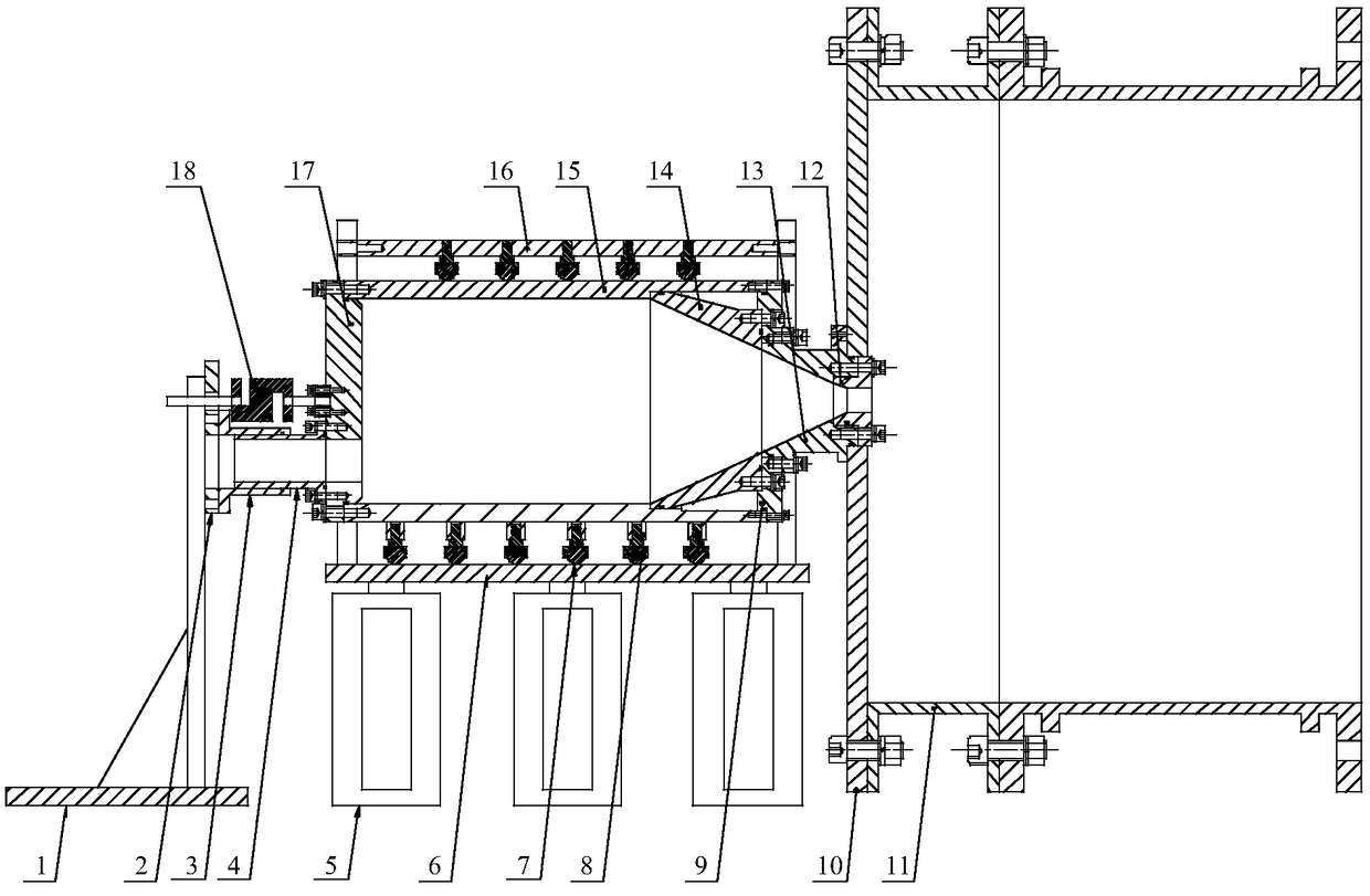 Test device of high-pressure water jet water jet propulsion device