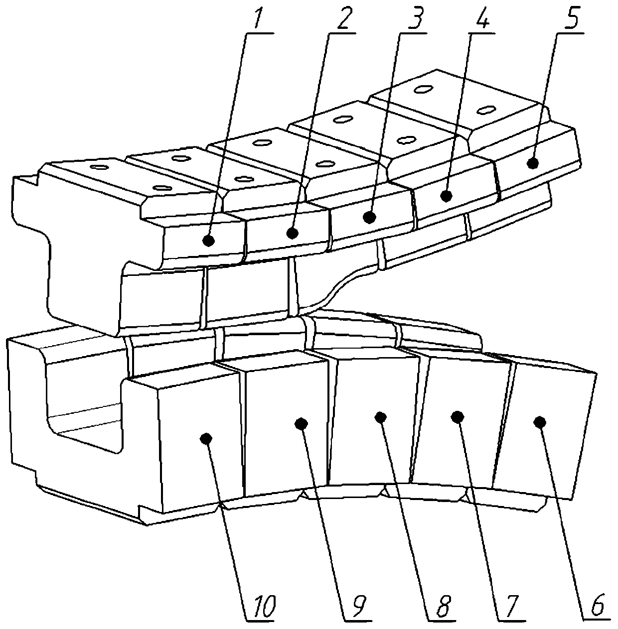 Step feature roll-stamping forming limit evaluation die and measuring method by applying same