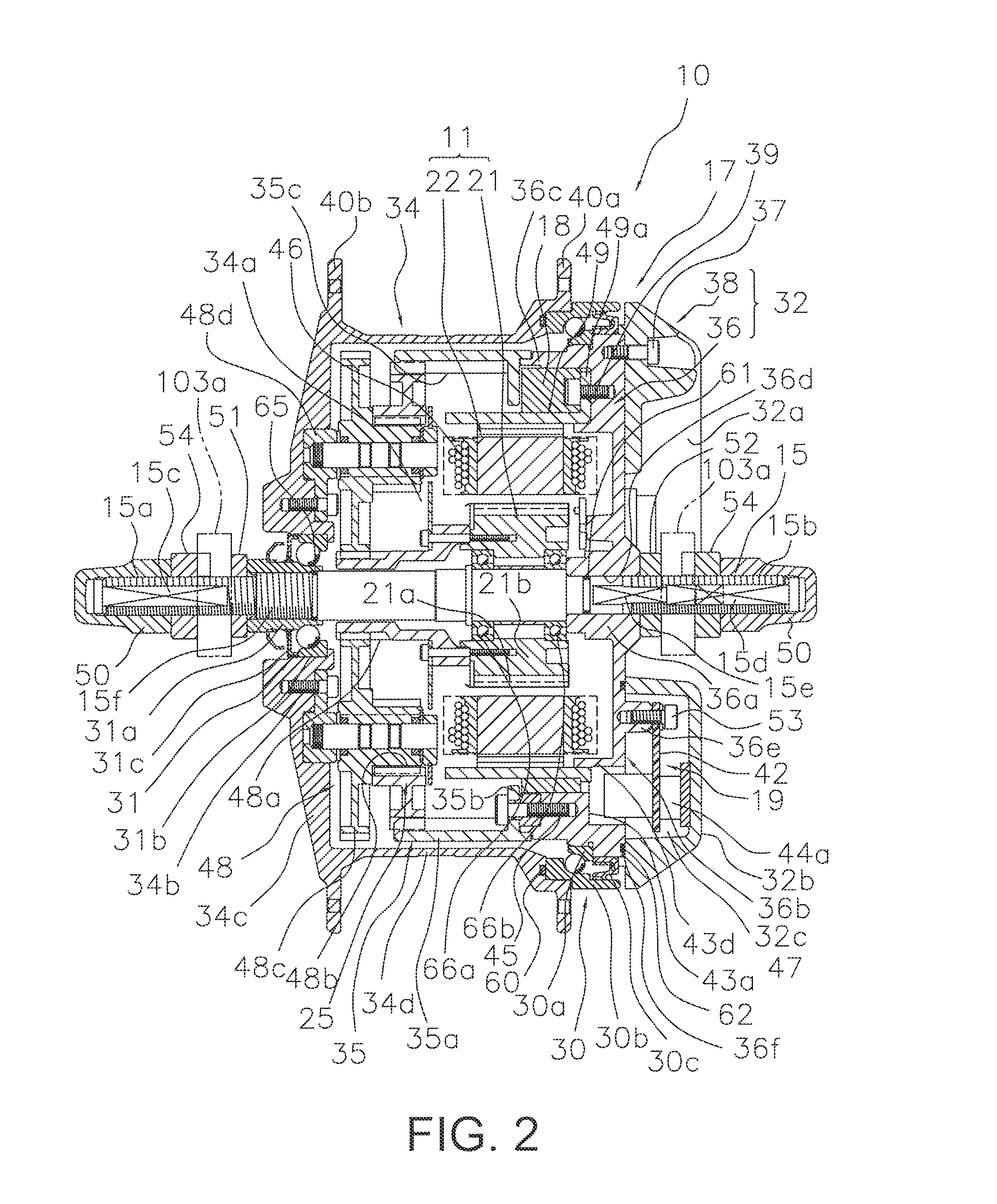 Internal motorized bicycle hub