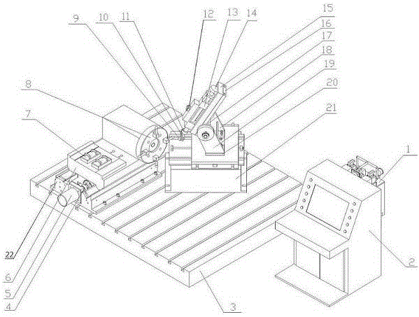 Lead screw guide rail reliability testing stand based on electro-hydraulic servo loading