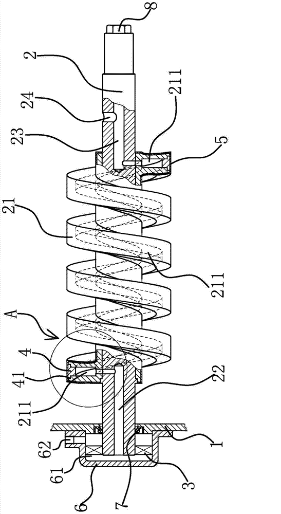 Screw rotor cooling device of screw vacuum pump