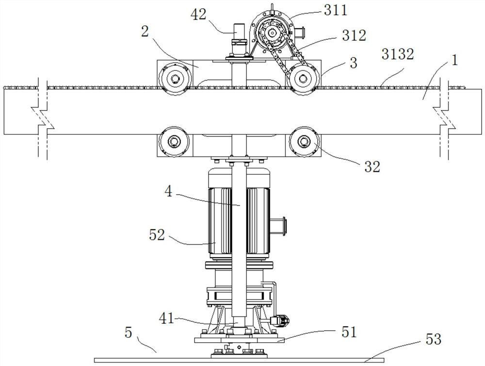 Self-weight downward-pressing and trowelling device