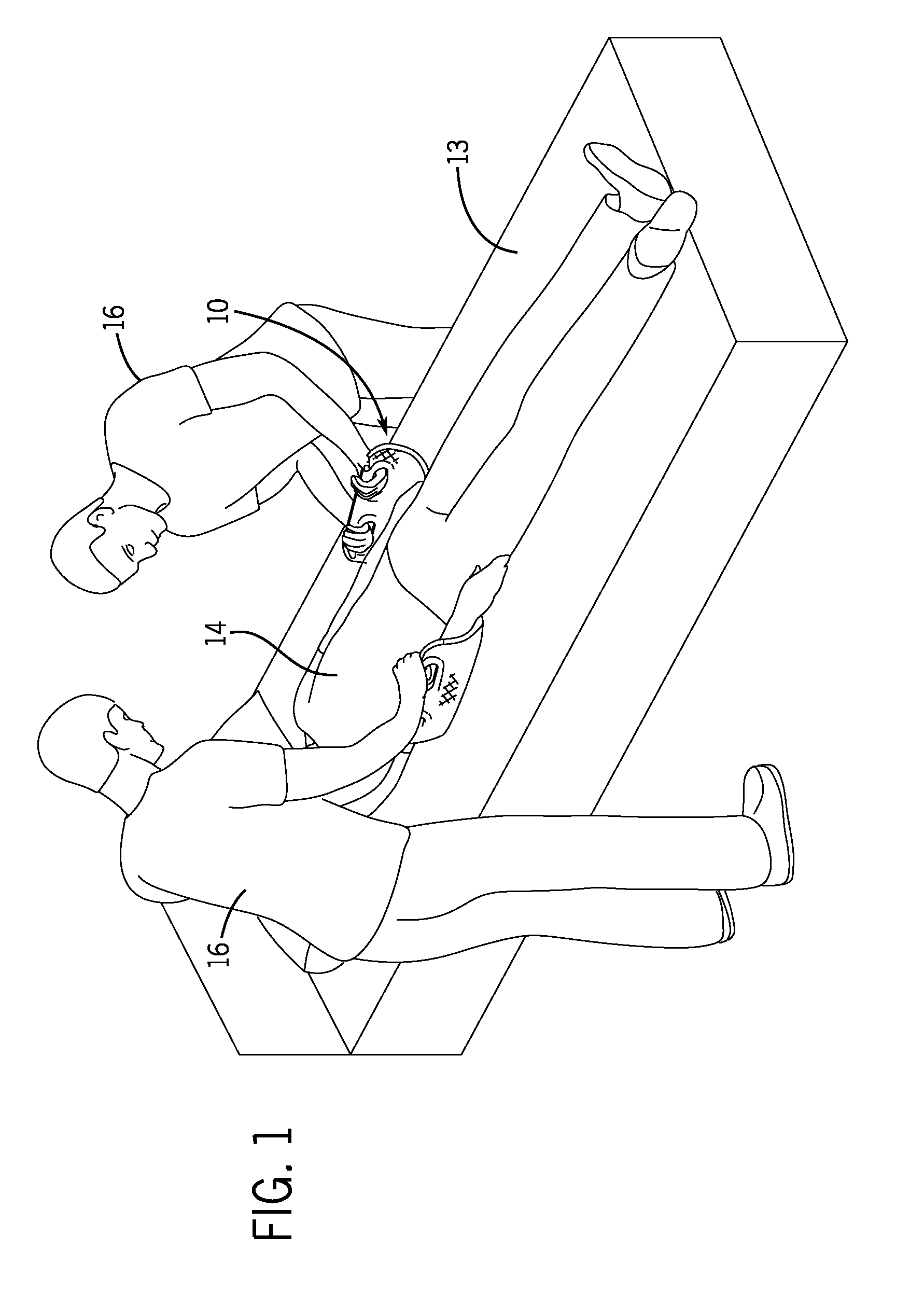 Under pad with integral handles