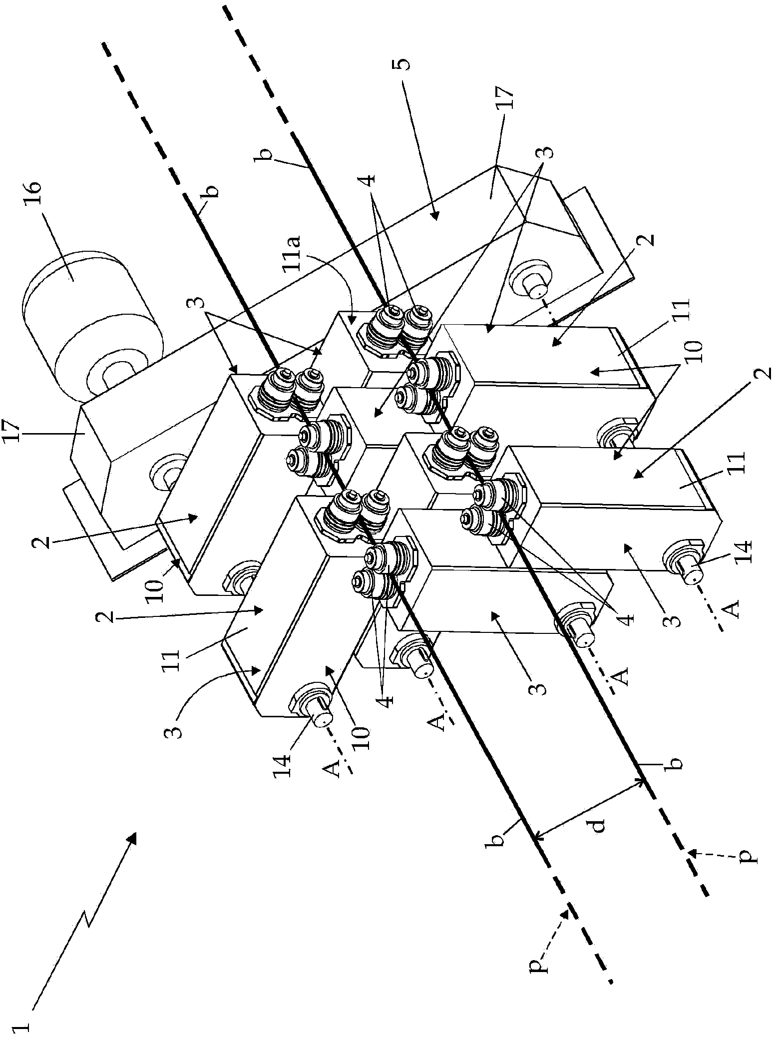 Wire-rod and the like hot-rolling machine