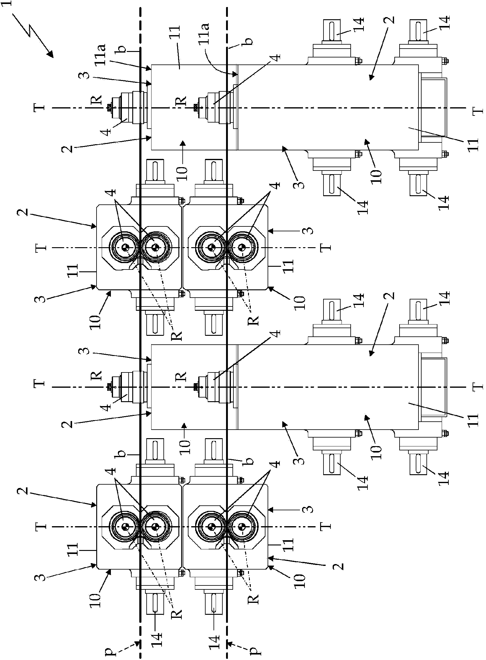 Wire-rod and the like hot-rolling machine