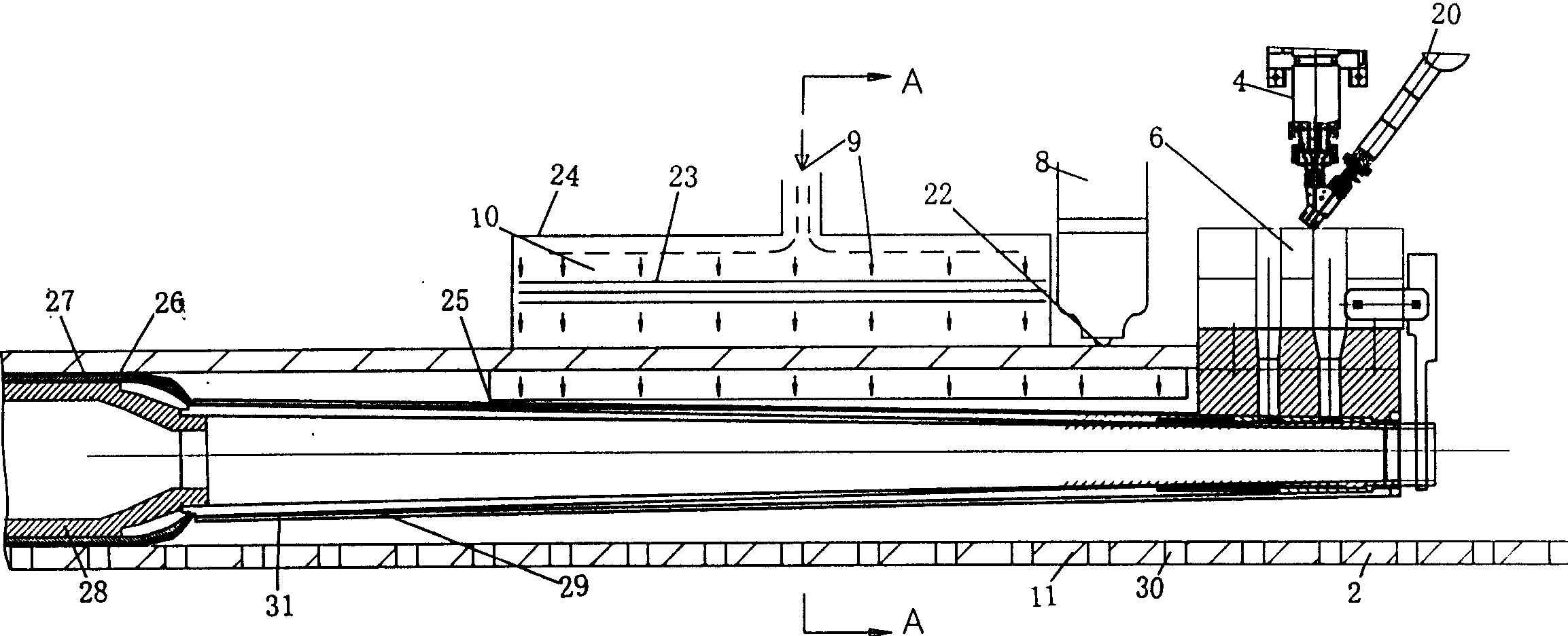 Method and apparatus for producing steel-plastic composite pipe