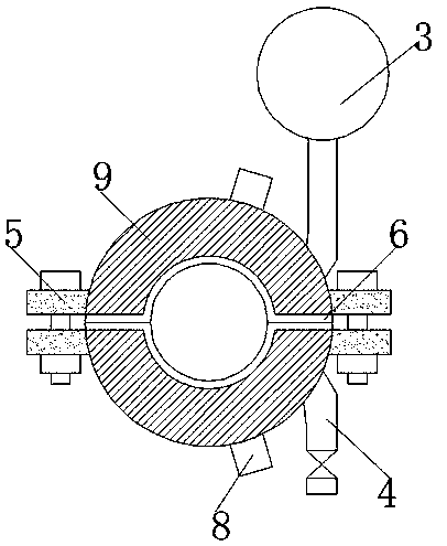 A gas leakage detection and temporary plugging device for nitrogen delivery pipelines